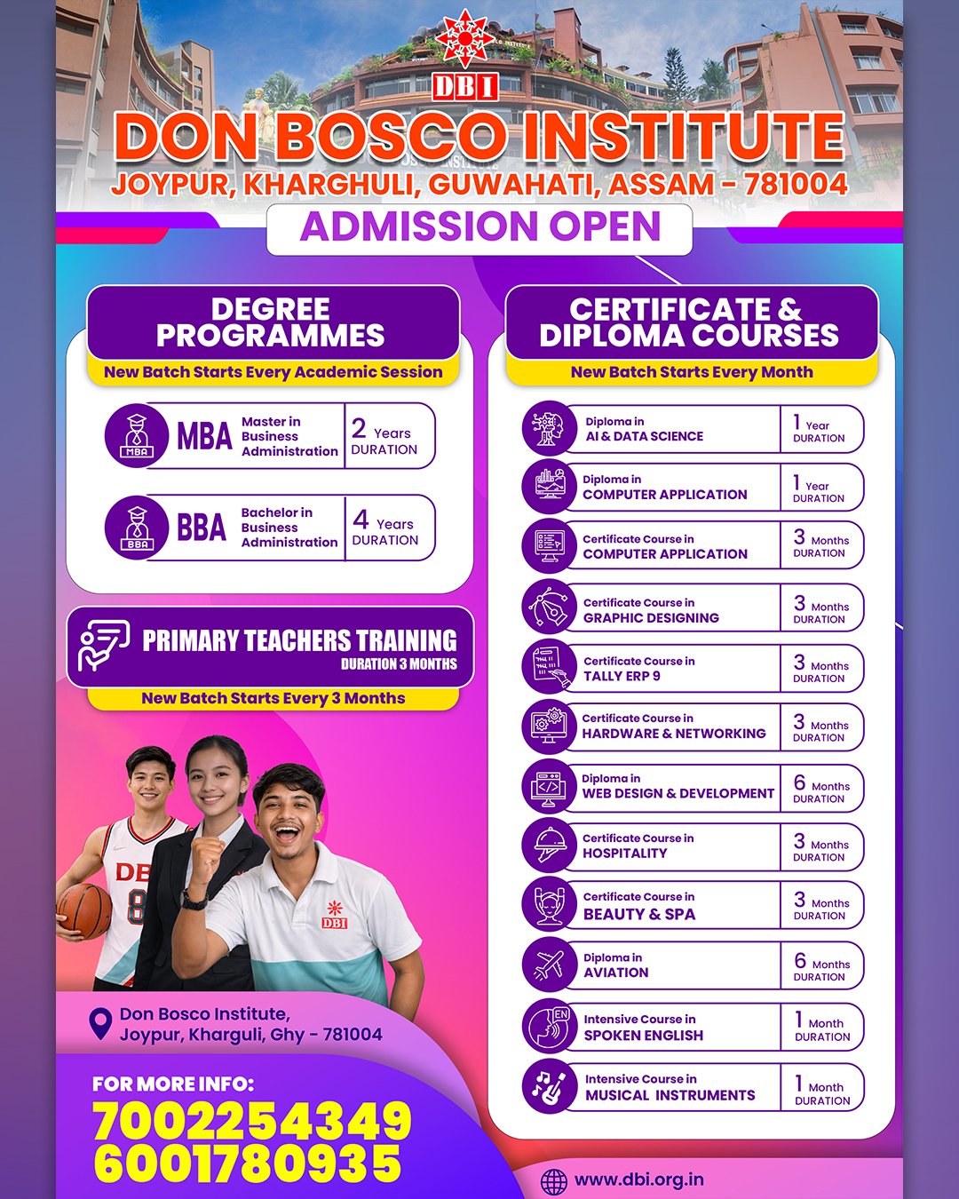 🎓 Admissions Open 2026–27 | Don Bosco Institute