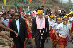 Rev. Fr. Paschal Chavez, Rector Major, Don Bosco Society being accompanied by Fr. VM Thomas and the youth on his visit to Don Bosco Institute, Guwahati